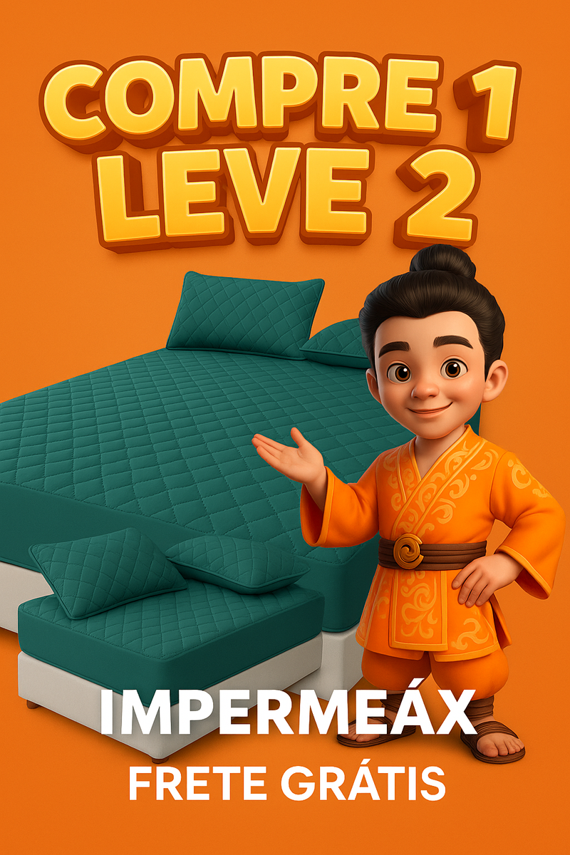 Impermeáx Ultra Conforto – Capa de Colchão + Fronha Impermeável com Proteção Total [COMPRE 1 LEVE 2 ]