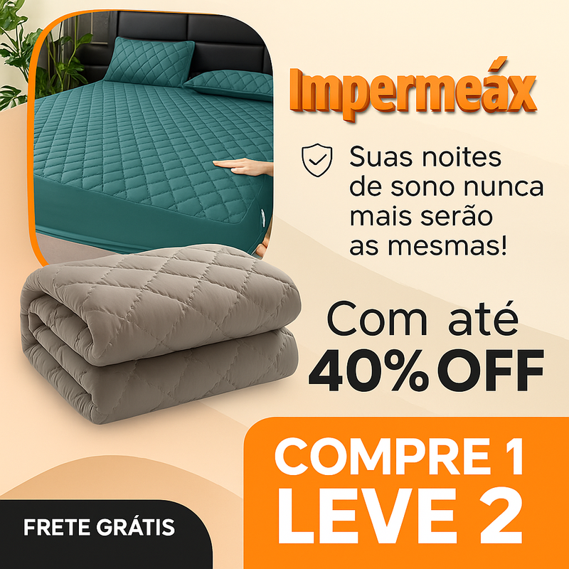 Impermeáx Ultra Conforto – Capa de Colchão + Fronha Impermeável com Proteção Total [COMPRE 1 LEVE 2 ]