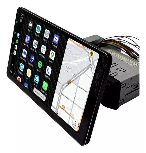 (OFERTA DIA DOS PAIS ) Central Multimídia 10” Android com Tela Rotativa, CarPlay e Android Auto –  Universal 1 DIN