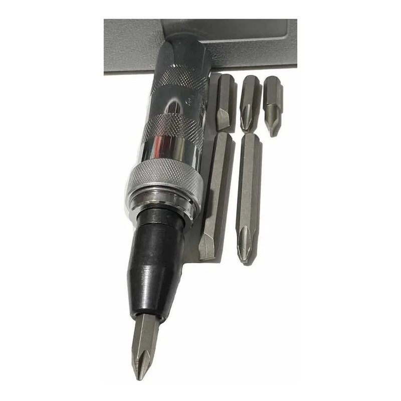 Chave de Impacto Manual Reforçada com Bits e Estojo – Kit 7 Peças de Alta Resistência
