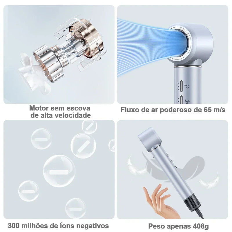 Escova Secadora 5 em 1 Gokoco – Cabelos Lisos, Brilhantes e Sem Frizz em Minutos