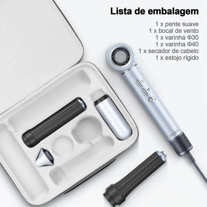 Escova Secadora 5 em 1 Gokoco – Cabelos Lisos, Brilhantes e Sem Frizz em Minutos