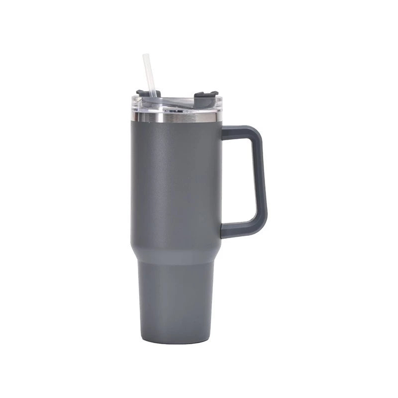 Copo Térmico Inox 1200ml – COMPRE 1, LEVE 2! Tampa + Canudo | Parede Dupla Premium