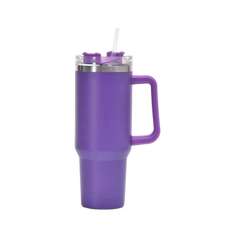 Copo Térmico Inox 1200ml – COMPRE 1, LEVE 2! Tampa + Canudo | Parede Dupla Premium