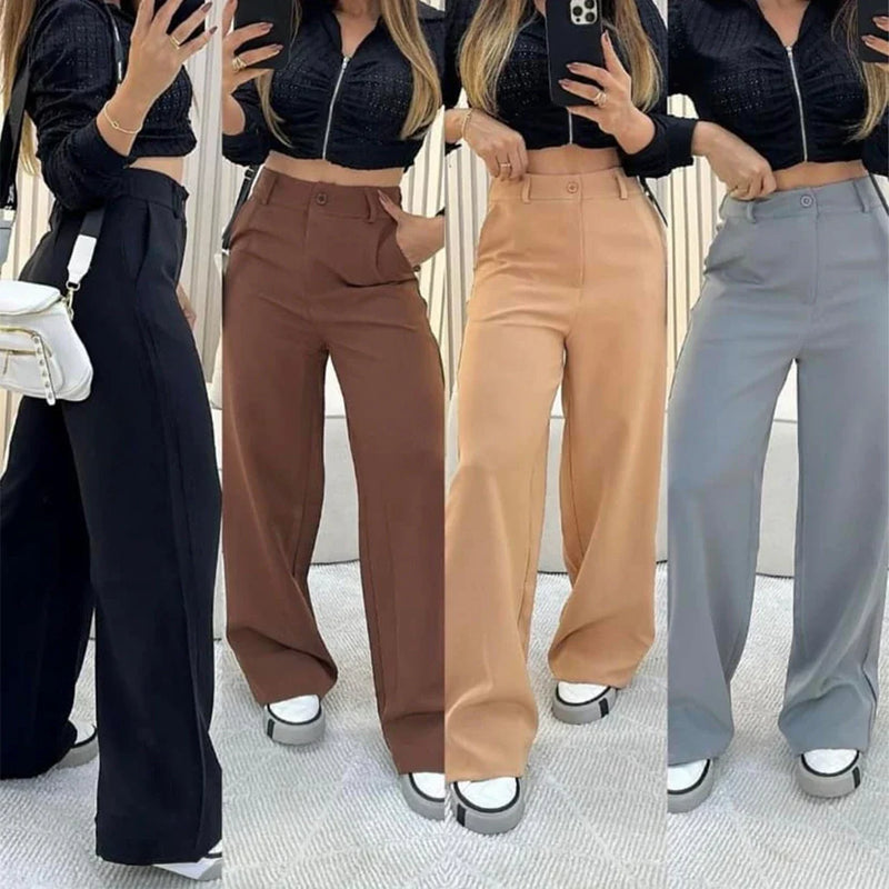 PROMOÇÃO PAGUE 1 LEVE 2 Calça Pantalona Alfaiataria Premium Com Bolso(POUCAS UNIDADES)