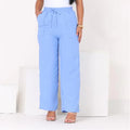 Calça Pantalona Feminina Plus Size com Bolso – Cintura Alta em Tecido Duna (P ao EGG)