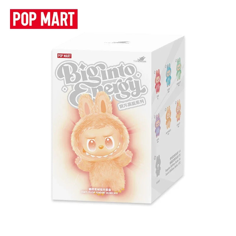 Kit 3 Labubu Original POP MART – Chaveiro de Pelúcia Colecionável Série MONSTERS Energia