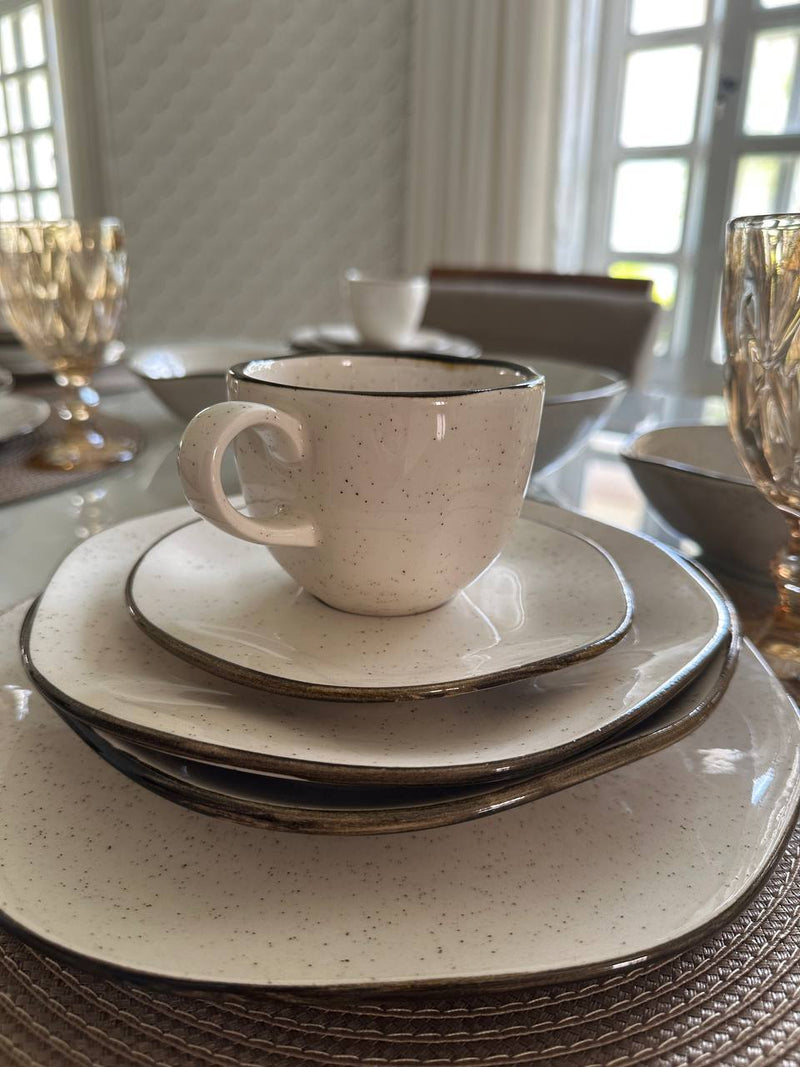 54 Peças Mesa Posta de Jantar em Porcelana Conjunto de Luxo Estilo Oxford