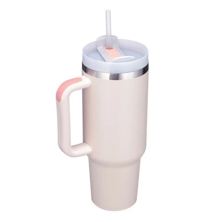 Copo Térmico Inox 1200ml – COMPRE 1, LEVE 2! Tampa + Canudo | Parede Dupla Premium