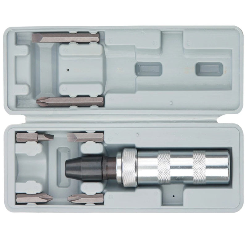 Chave de Impacto Manual Reforçada com Bits e Estojo – Kit 7 Peças de Alta Resistência