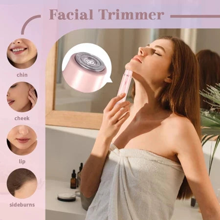 Barbeador Elétrico Feminino 2 em 1 – Recarregável, À Prova d’Água e Ideal para Corpo
