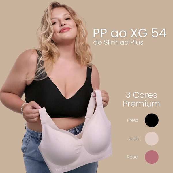KIT 3  Sutiã Conforto Premium Reforçado - Sustentação